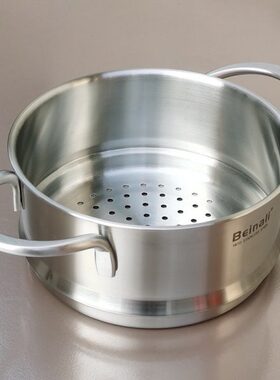 18/10不锈钢蒸笼蒸屉蒸架304加厚家用厨房蒸格可叠加16-24cm带柄