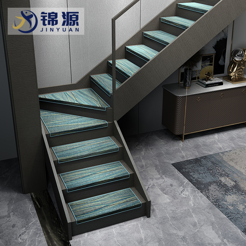 室内实木楼梯踏步垫网红可擦洗z硅胶自粘防滑垫别墅台阶地毯阶梯