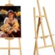 美术生专用画架支架式 画板素描油画展架家用可折叠木制画架三角架