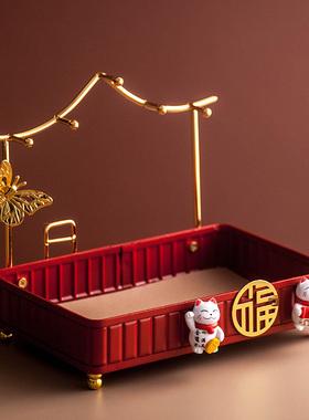 进门玄关钥匙收纳摆件轻奢客厅家居E电视柜入户装饰品乔迁新居礼