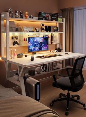 书桌书架一体台式电脑桌现代简约办公室办公桌子家用写字台学习桌