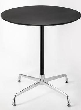 北欧中古风圆桌ins博主韩国时尚咖啡桌设计师会议洽谈办公桌