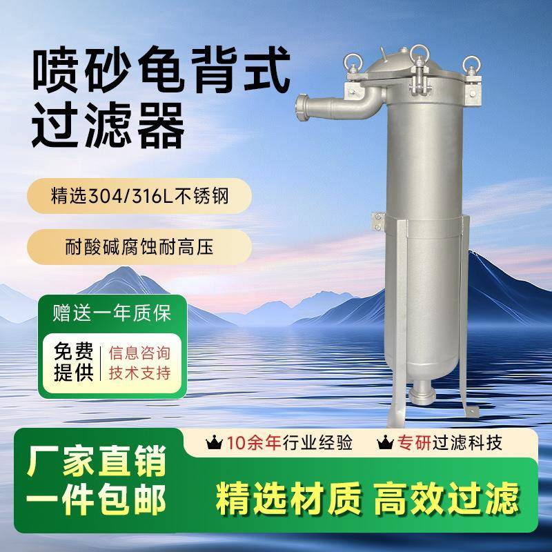304不锈钢龟背式过滤器顶入袋式井水污水工业水处理前置厂家直销