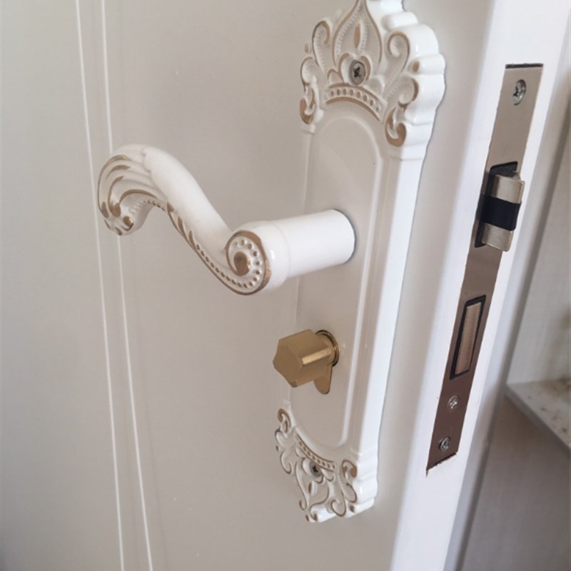 象白牙家用通用型静音门把手欧式门锁室内卧室实木门琥珀房门锁具