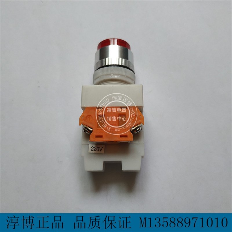 22mmLA128B LAY37 Y09011D按钮开关带灯自复位点动启动淳博电气