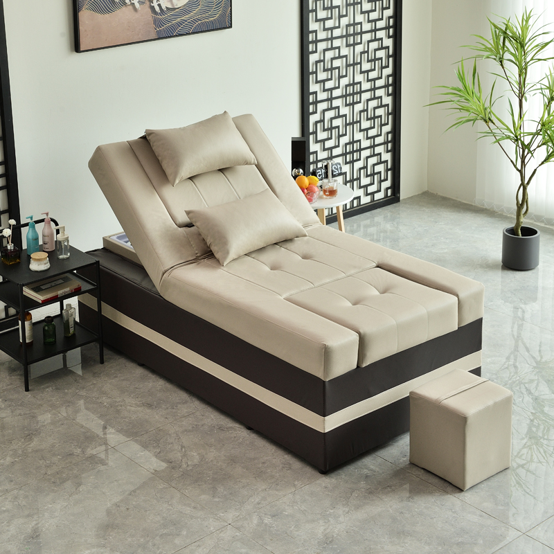 足浴沙发电动头疗足疗泡脚一体按摩床水循环恒温洗头床足疗沙发椅