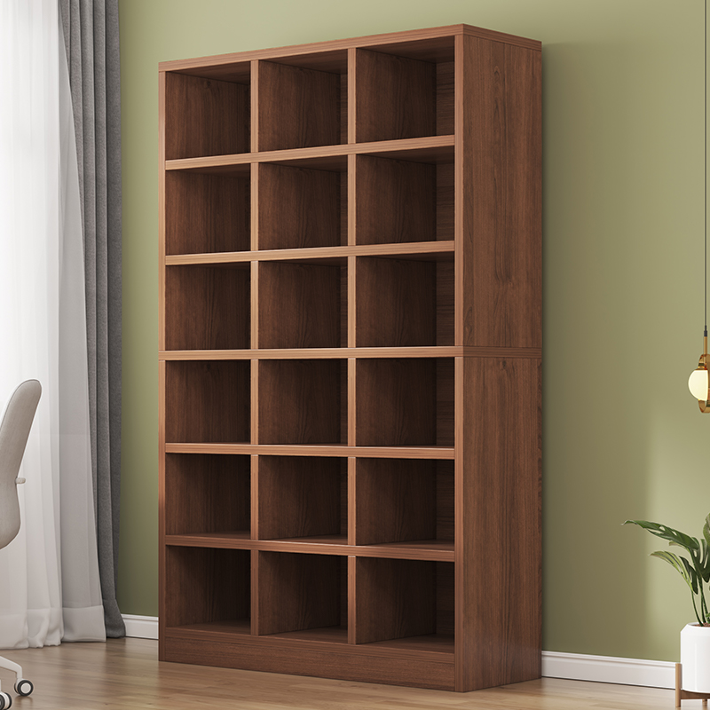 书架落地置物架客厅收纳层架一体靠墙格子柜展示柜多层柜子家用书