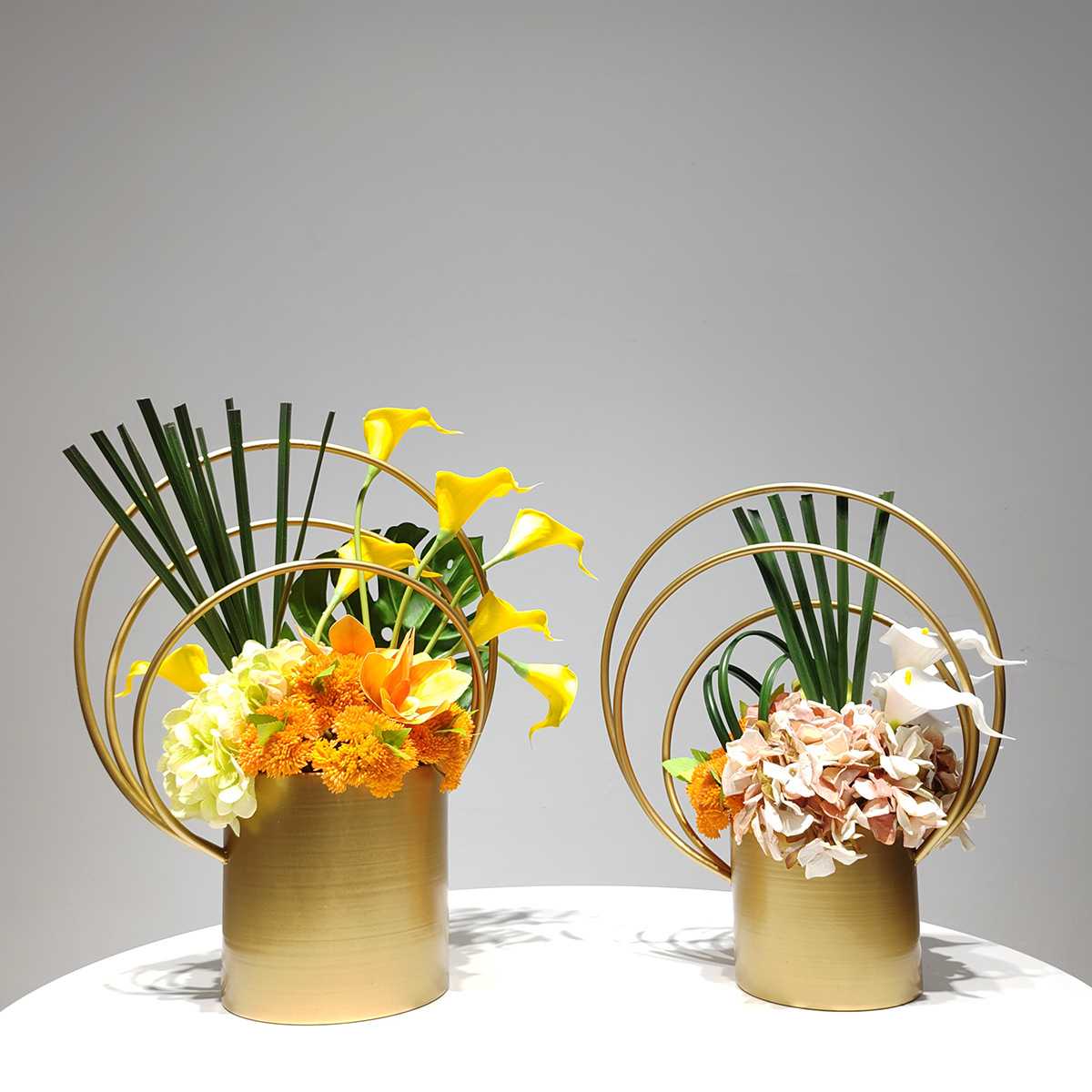 现代花卉植物假花客厅茶几餐桌会客室装饰品欧式轻奢仿真花艺摆件