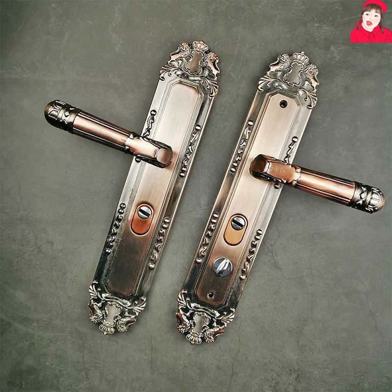 防盗门锁把手入户大门拉手执手面板锁套装青红古铜手把通用型包邮