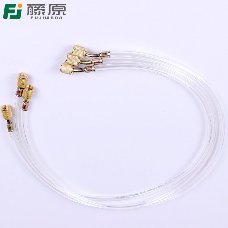 藤原旋片式真空泵用真空管公英双接头1米透明管8*4mmpvc真空硬管