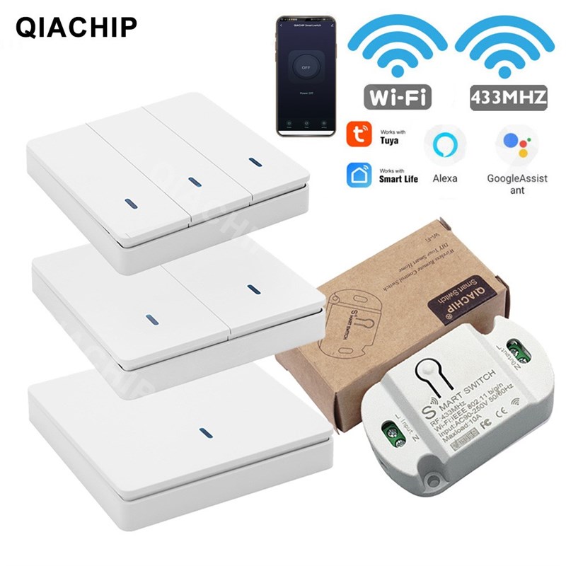 Tuya智能wifi通断器RF433无线遥控开关alexa语音控制家用灯具改装