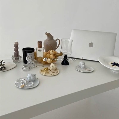 Shinymomo自制法式复古人头器手工陶瓷线香座香插香盘装饰艺术品