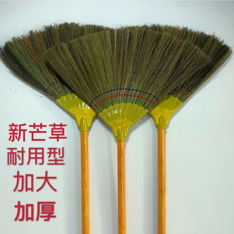 天然扫把单个扫地懒人软毛芒草家用高粱毛纯手工扫把扫帚笤帚