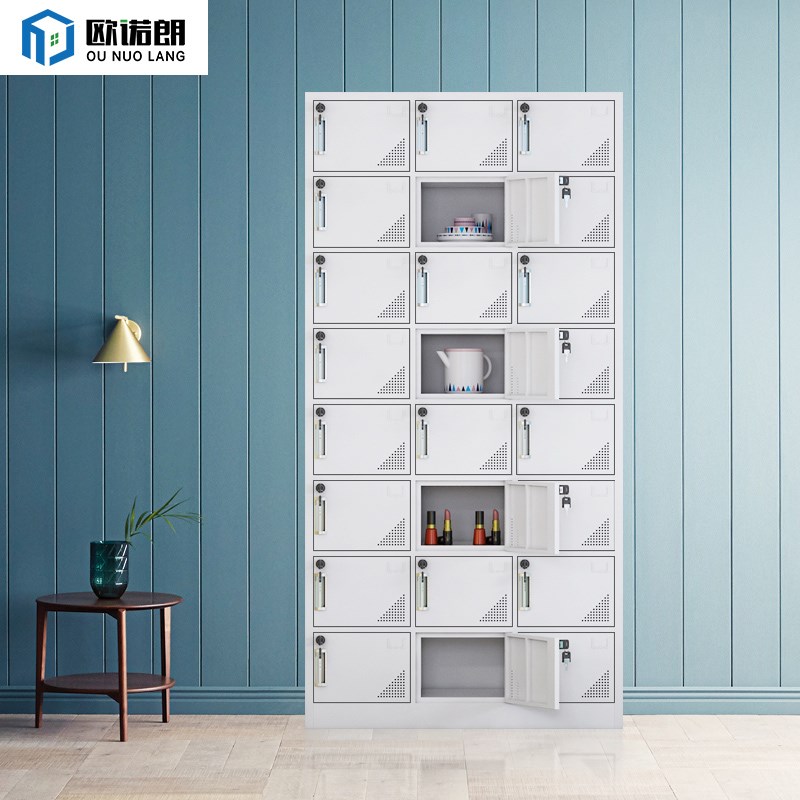 更衣柜铁皮员工储物文件换衣鞋柜健身房带锁存包24门书包柜子碗柜