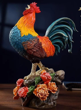 金鸡报喜纯铜公鸡摆件招财金鸡