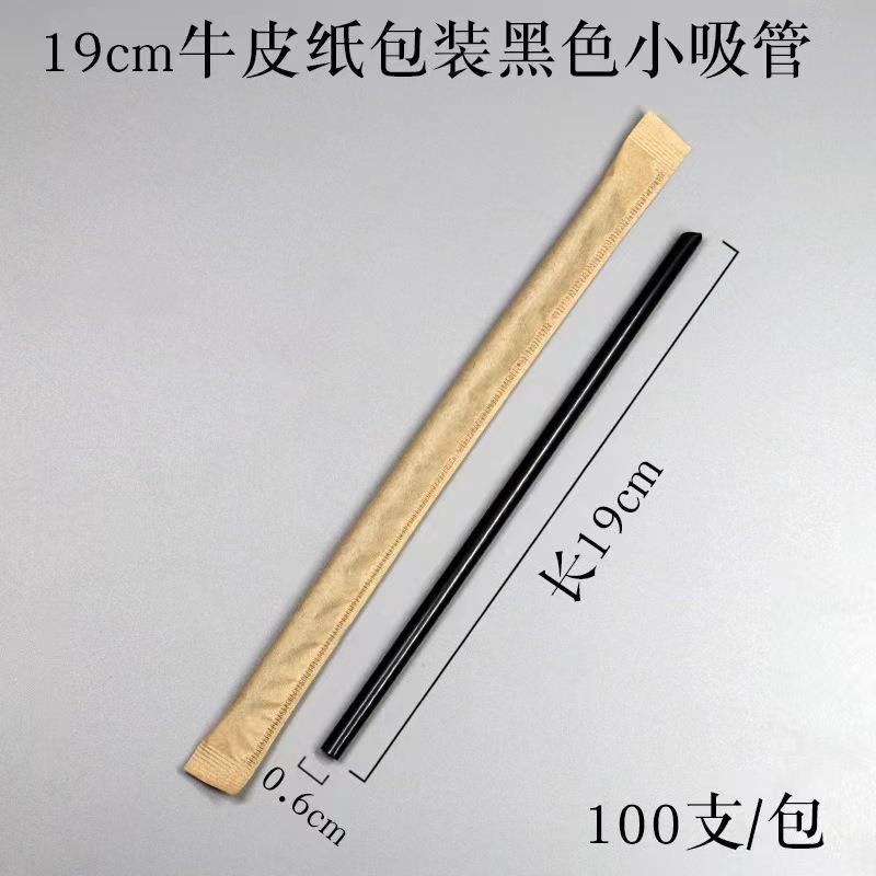 一次性pla可降解珍珠奶茶大粗果汁吸管pp透明塑料独立纸包装