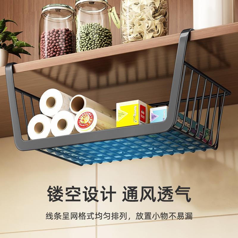 OQ5M厨房收纳置物架吊柜内橱柜下挂架衣柜储物架隔板书桌宿舍