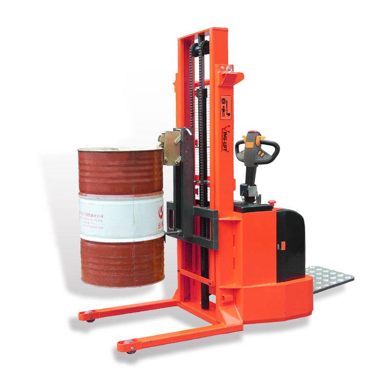 全电动油桶堆高车油桶圆桶搬运车翻转车油桶倒料车YL600