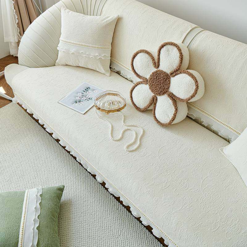 雪尼尔面料沙发垫蕾丝花边高档田园花卉四季通用防滑靠背巾扶手垫,标准件/零部件/工业耗材,输送带/传送带,淘宝优惠券,粉丝福利购,淘宝优惠卷