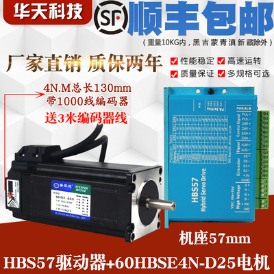 60闭环步进电机套装60HBSE4N-D25带编码器+驱动器HBS57 4N.m