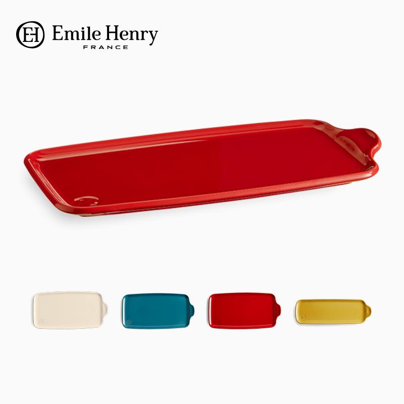 法国Emile Henry水果小吃盘陶瓷寿司摆盘蛋糕托盘 长方形烤盘烤箱