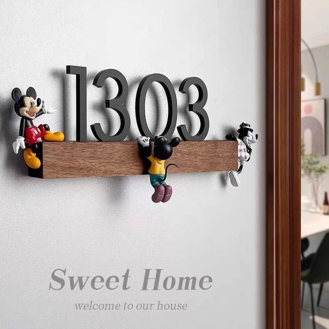 门牌号码牌家用入户门装饰门牌号定制创意酒店宾馆民宿门牌号带灯