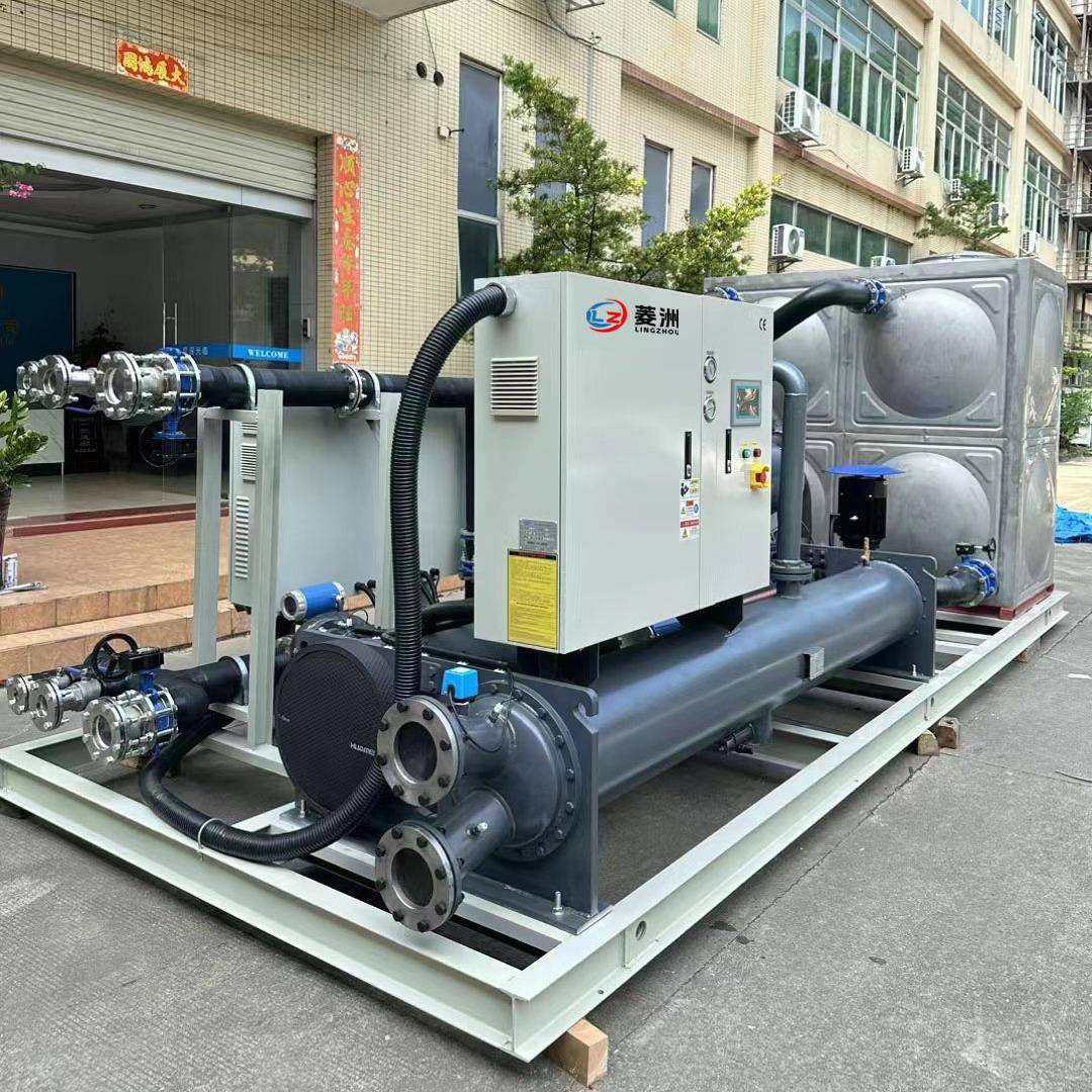 工业水冷式螺杆式冷水机厂家冰水机冷冻机电子化工120P150匹济南