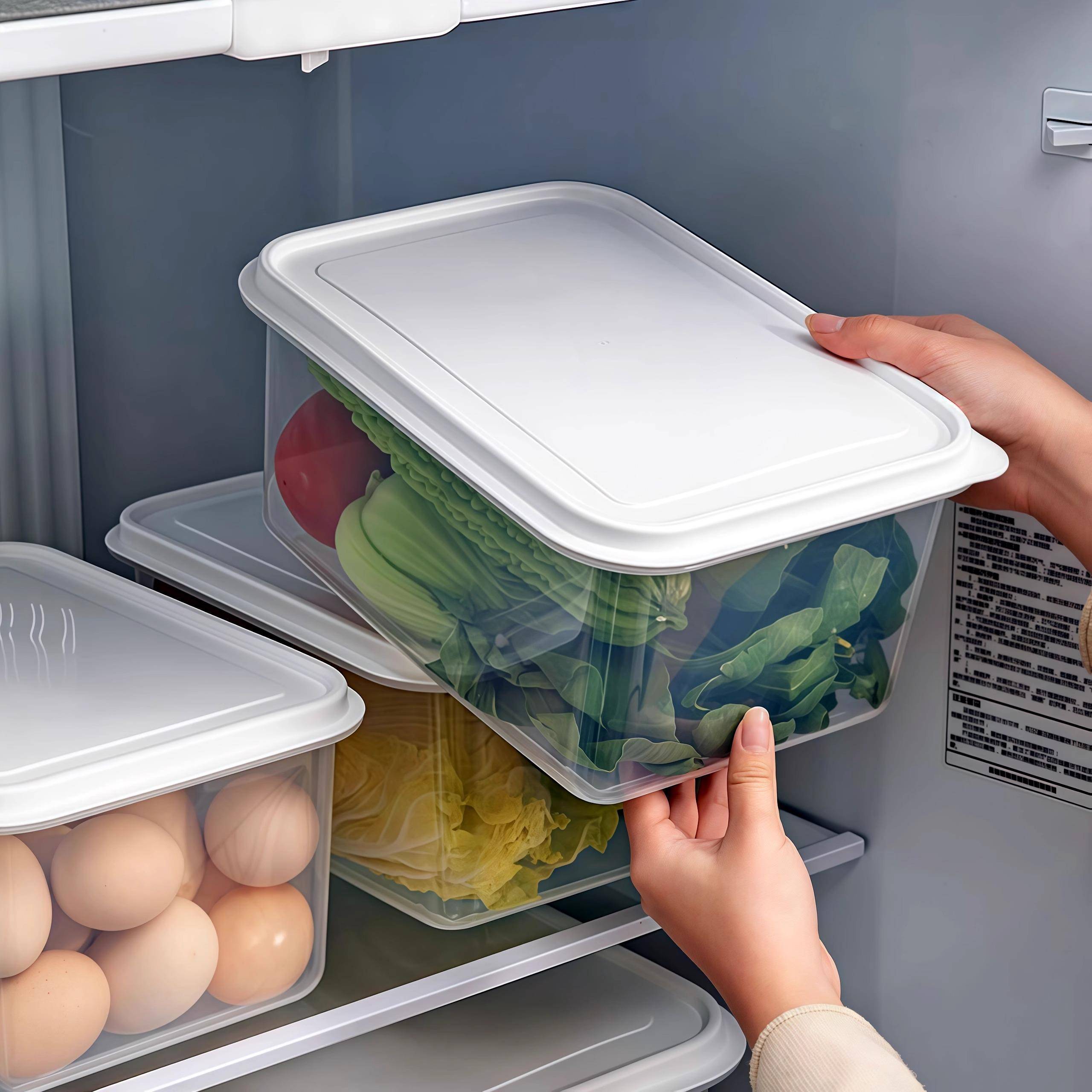 冰箱冷冻肉收纳盒食品级专用储物盒整理分装盒可微波炉加热保鲜盒