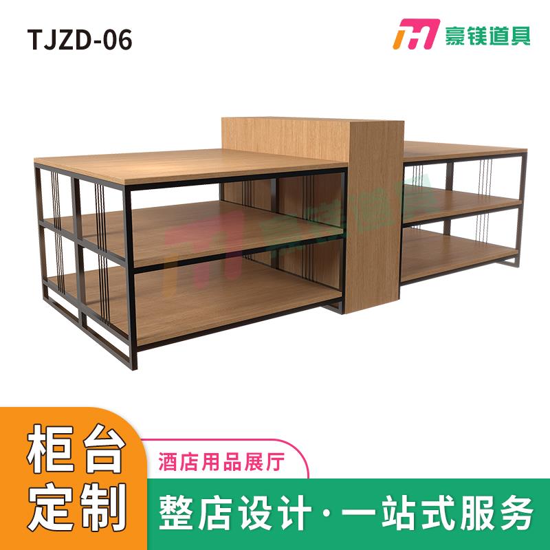 酒店用品展厅中岛组合货架柜台多层展示陈列精选定制餐具厨具瓷器