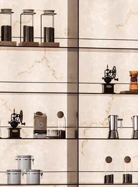 现代样板间餐厅陈列架咖啡主题软装高档售楼部酒柜装饰摆件组合