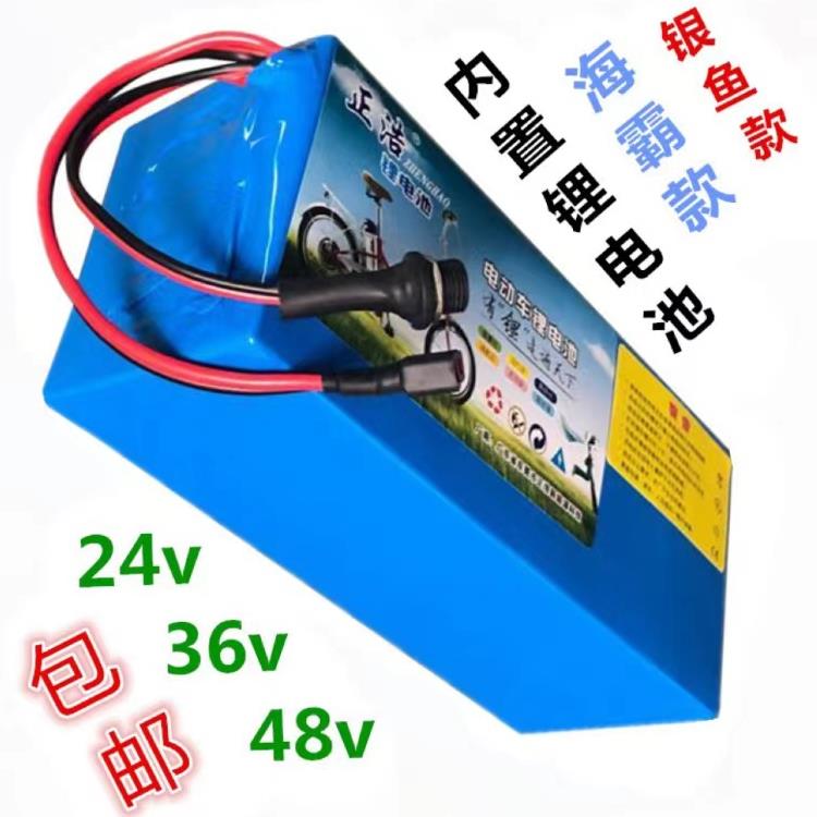 定制36V15ah36V18ah48V12a电动车锂电池银鱼款海霸款内置锂电池