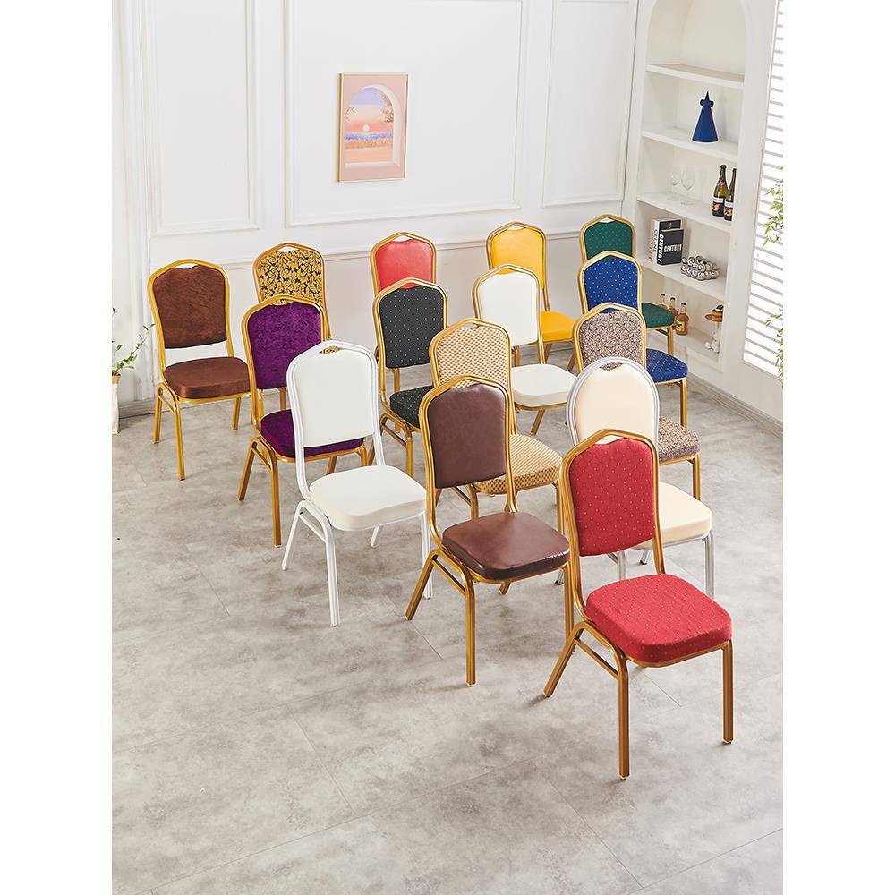 酒店椅子铝合金宴会椅将军婚庆贵宾简约现代皮革会议餐厅酒店桌椅