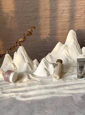 拍照道具中式雪山禅意假山中国风微景观造景装饰摆饰静物摄影摆设