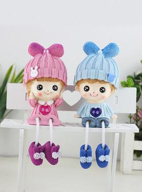 节日送女生的吊脚娃娃摆台装饰品拍照网红客厅电视柜树脂创意摆件