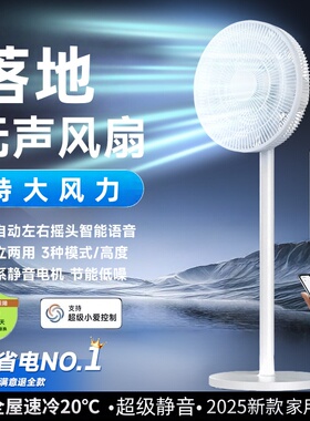 2026新款电风扇落地扇家用风扇静音大风遥控定时立式卧室电扇节能