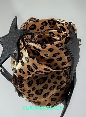 千禧风辣妹黑白波点星星系领带女款个性yK2k时尚潮流原宿风配饰品