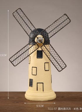 创意荷兰风车摆件工艺品欧式复古书架装饰客厅柜子酒柜书柜小摆设
