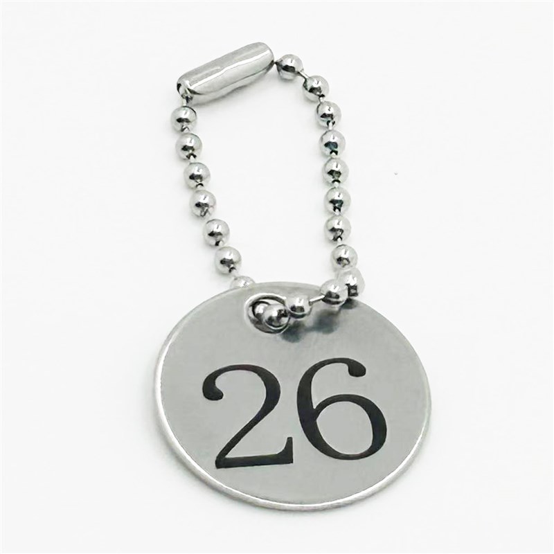 茶杯水杯玻璃杯棋k牌室饭厅数字号码牌不锈钢金属牌记号编号定制