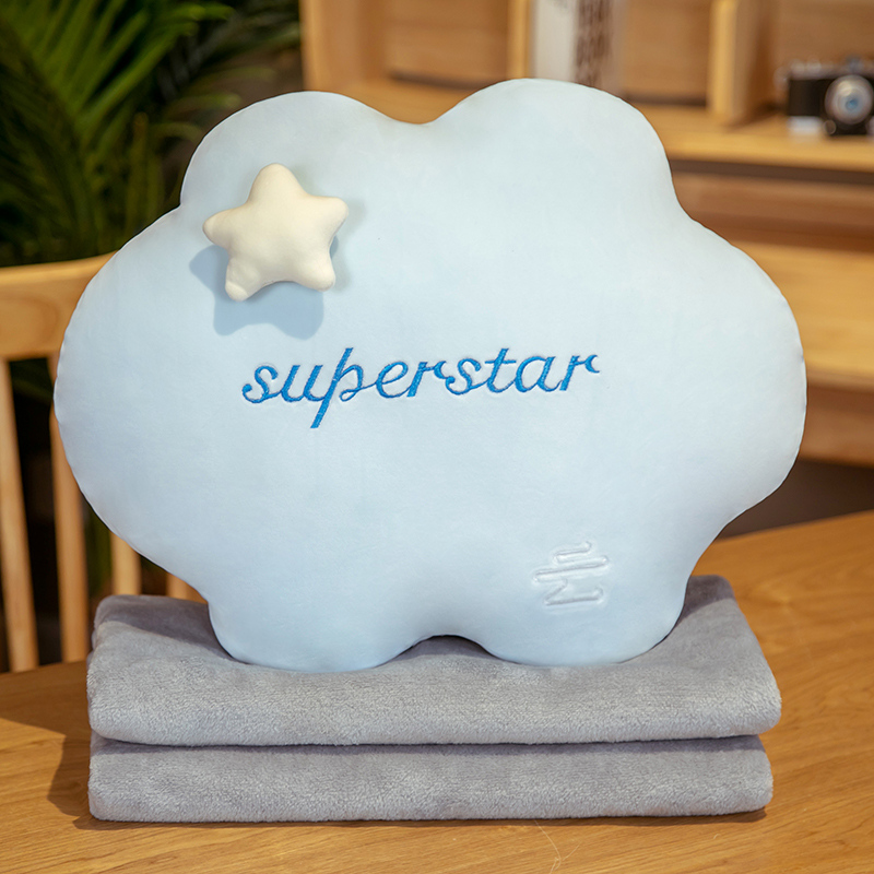 抱枕被子两用枕头女生睡觉车载车内靠枕二L合一毯子办公室午睡靠