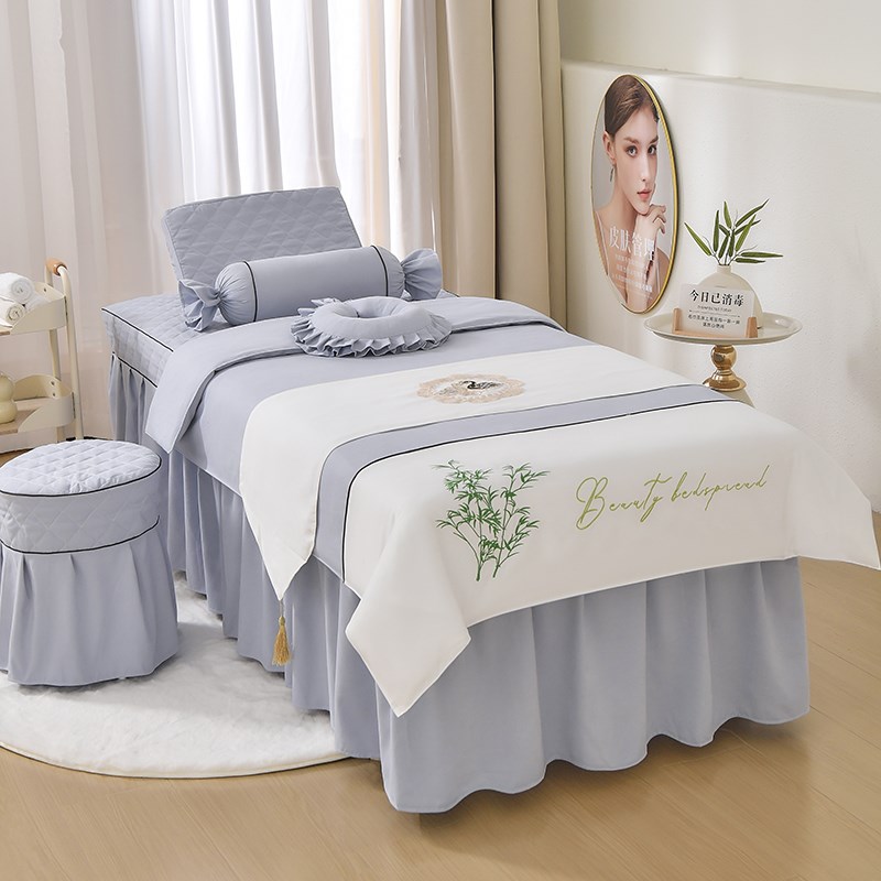 新款轻奢美容床罩四n件套高档轻奢美容院中医理疗洗头专用四季通