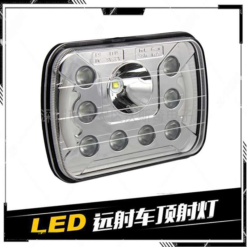 55WLED天使眼牧马人越野车驾驶灯汽车改装射灯 远近光CREE工作灯