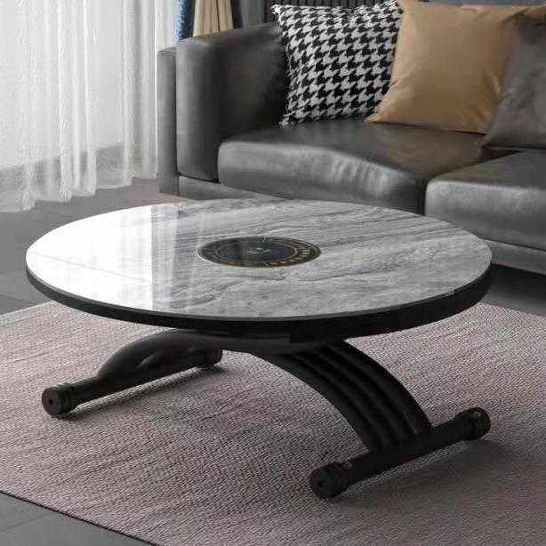 小户型茶几餐桌二合一两用升降岩板多功能客厅饭桌家用折叠玻璃圆,3C数码配件,摄像机配件,淘宝优惠券,粉丝福利购,淘宝优惠卷