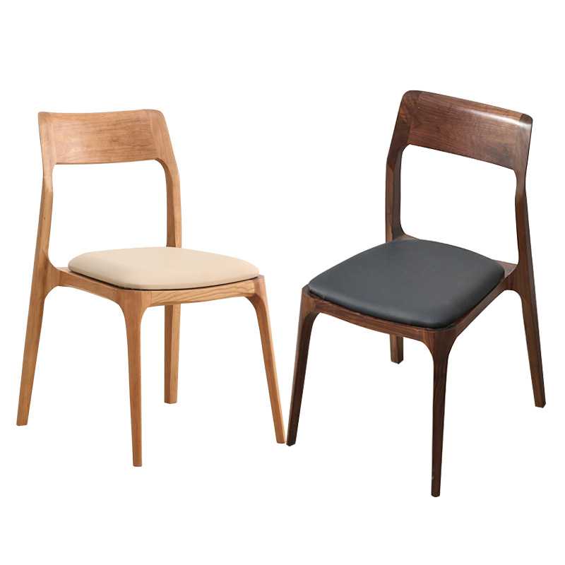 美黑胡桃木餐椅北欧日式全实木书桌椅饭桌椅休闲椅大云椅纯实木