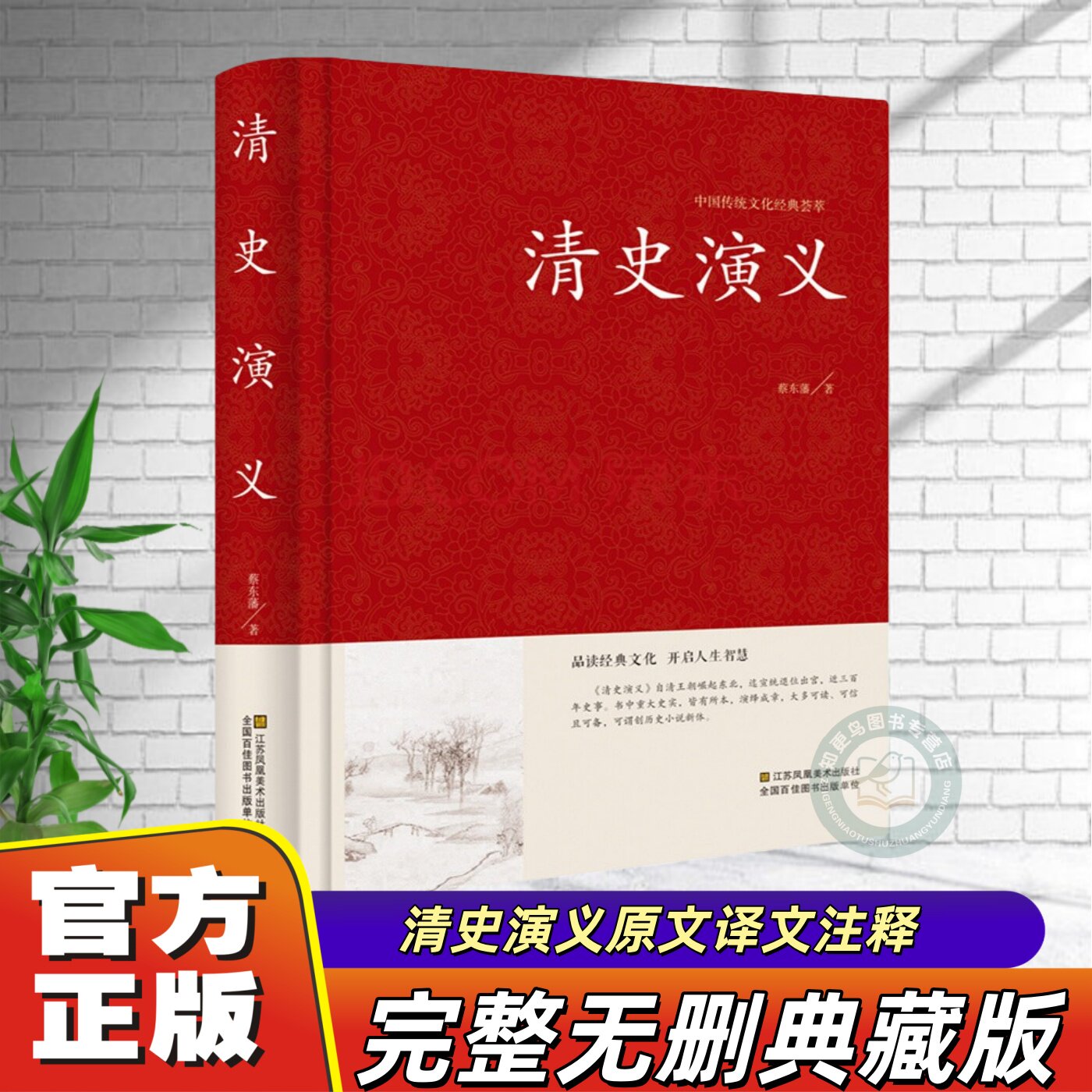 【官方正版】清史演义 蔡东藩著清朝历史书籍 清朝通俗演义中国历代通俗演义书籍 清代历史故事 清代历史小说历史故事秘史红皮国学