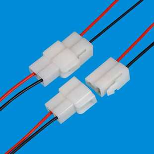 东莞樱夏6.3四方插簧连接器公母对接 端子线 6.3汽车连接器