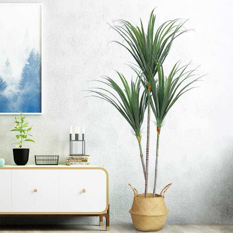 仿真绿植商场北欧风家居装饰落地摆件迷你龙血铁 仿真植物龙血树