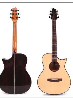 新款热卖款斯麦/Smiger40寸云杉单板民谣吉他