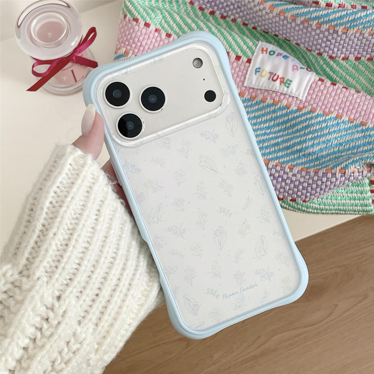 ins韩风小清新花朵苹果17p