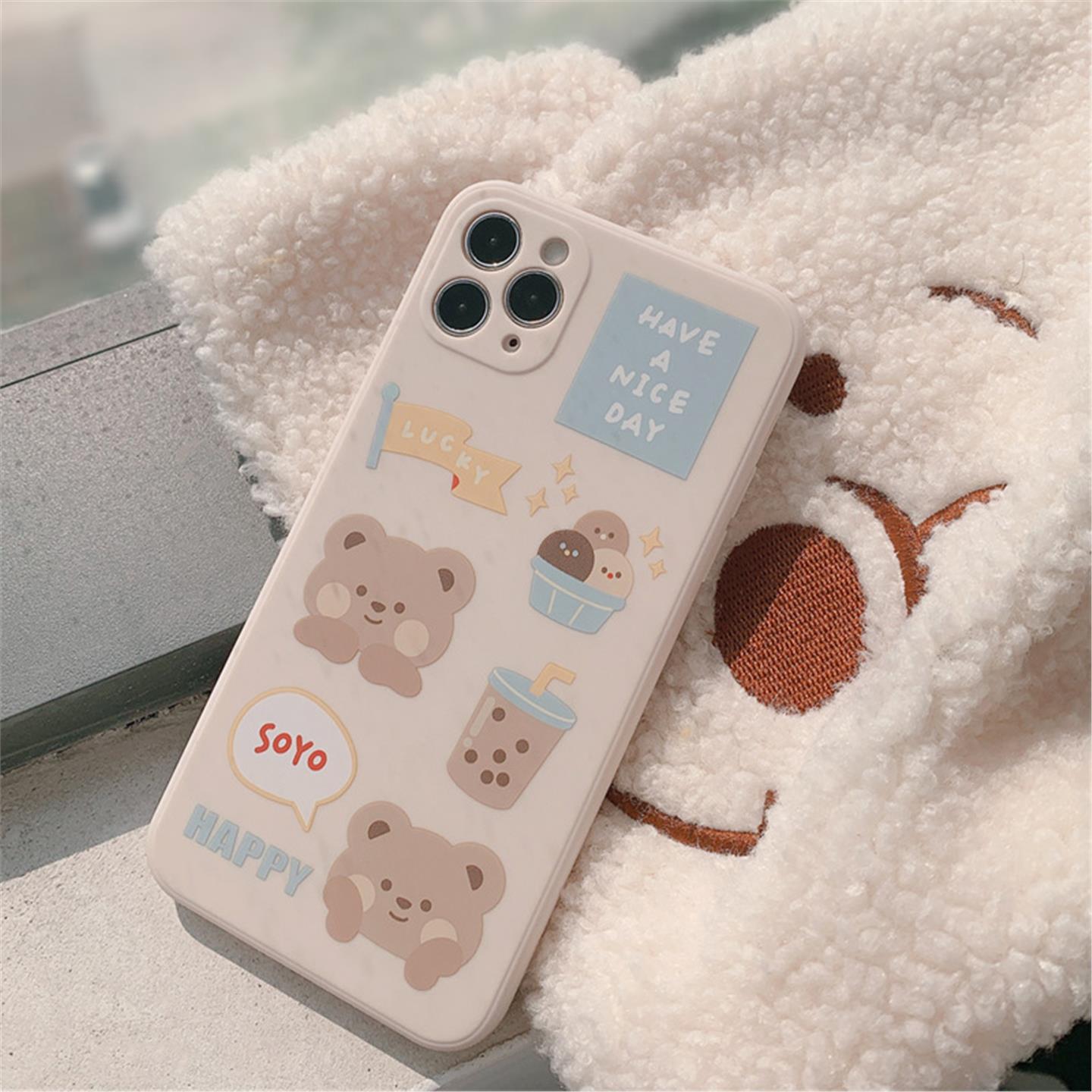 奶茶小熊16苹果15手机包ip