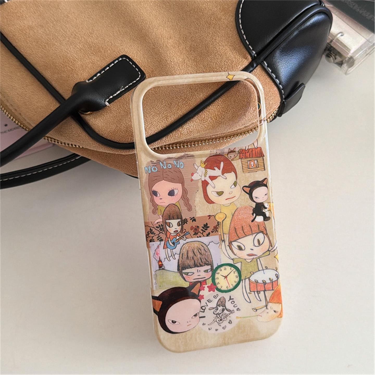 ins韩风时钟奈良美智17Pro手机壳